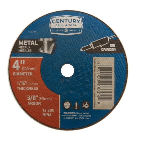 Picture of 4IN DIAM.X1/16 CUTOFF WHL