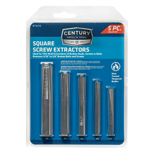 Picture of 5 Pc. Square Flute Screw Extractor Set