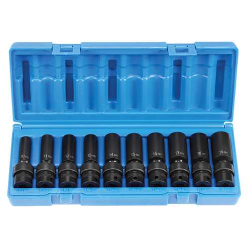 Picture of 10 Pc. 3/8'' Drive Deep Length Metric Universal Set