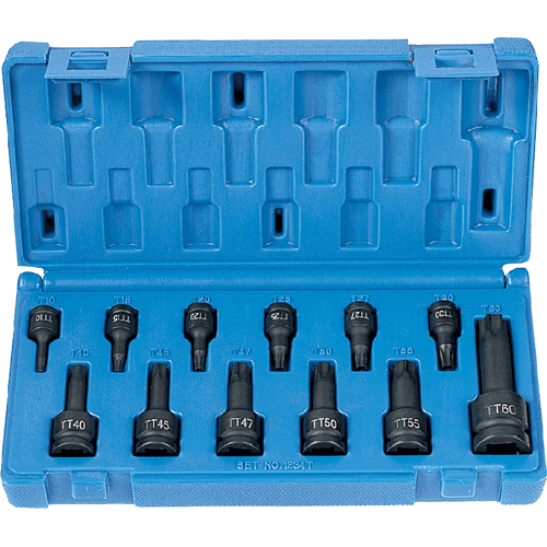 Picture of 12 Pc. 1/4", 3/8", & 1/2" Tamper-Proof Star Driver Set