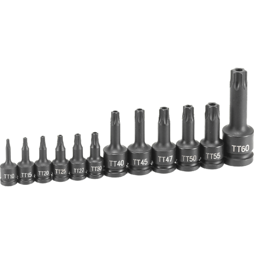 Picture of 12 Pc. 1/4", 3/8", & 1/2" Tamper-Proof Star Driver Set