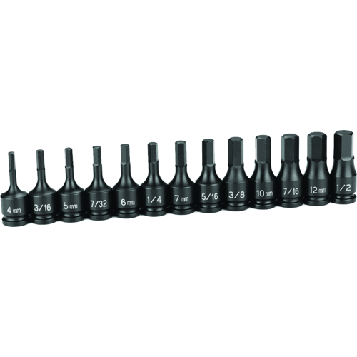 Picture of 3/8'' Dr. Fractional & Metric Hex Driver Set