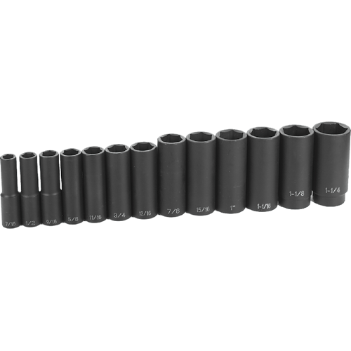 Picture of 13 Pc. 1/2" Drive Deep Length Fractional Set