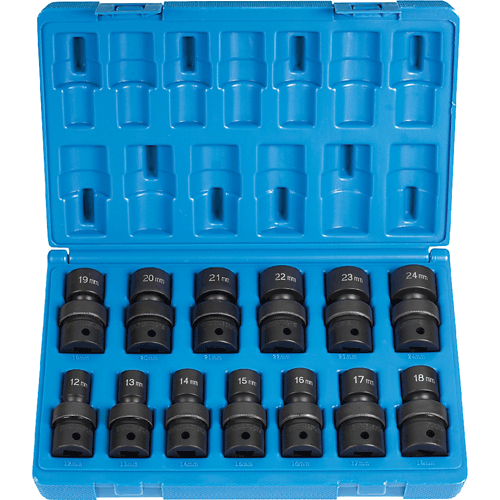 Picture of 13 Pc. 1/2" Drive Standard Length Metric Universal Set
