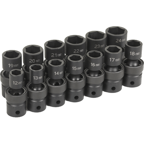 Picture of 13 Pc. 1/2" Drive Standard Length Metric Universal Set