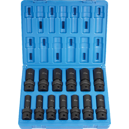 Picture of 13 Pc. 1/2" Drive Deep Length Metric Universal Set