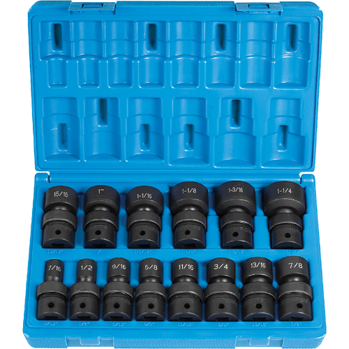 Picture of 14 Pc. 1/2" Drive Standard Length Fractional Universal Set