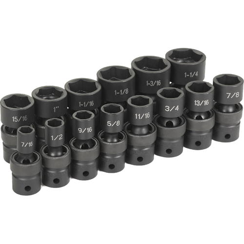 Picture of 14 Pc. 1/2" Drive Standard Length Fractional Universal Set