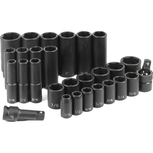 Picture of 28 Pc. 1/2" Drive Standard & Deep Length Fractional Set