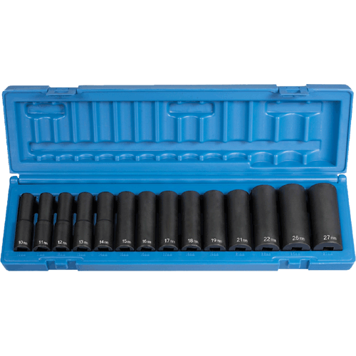 Picture of 14 Pc. 1/2" Drive Deep Length Metric Set