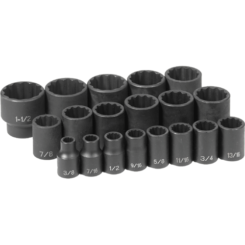 Picture of 1/2" Drive 12–Pt. Standard Length Fractional Master Set