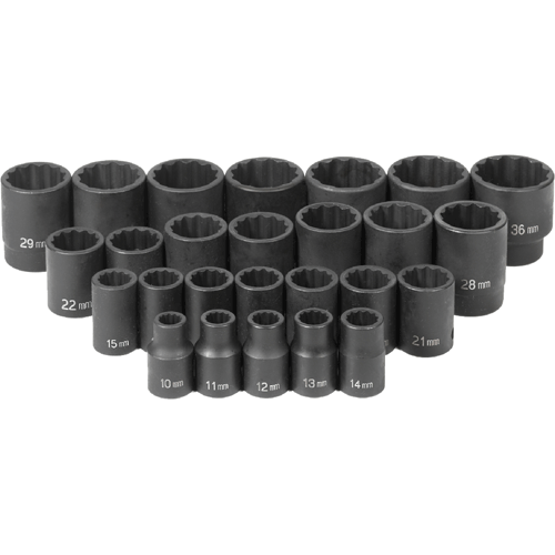 Picture of 1/2" Drive 12–Pt. Standard Length Metric Master Set
