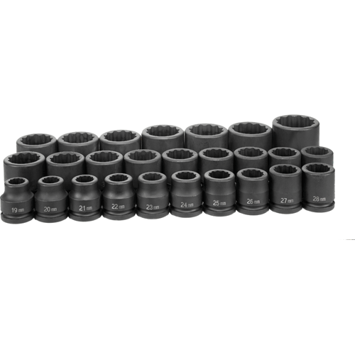Picture of 26 Pc. 3/4" Dr. Standard Metric Set, 12 Pt.