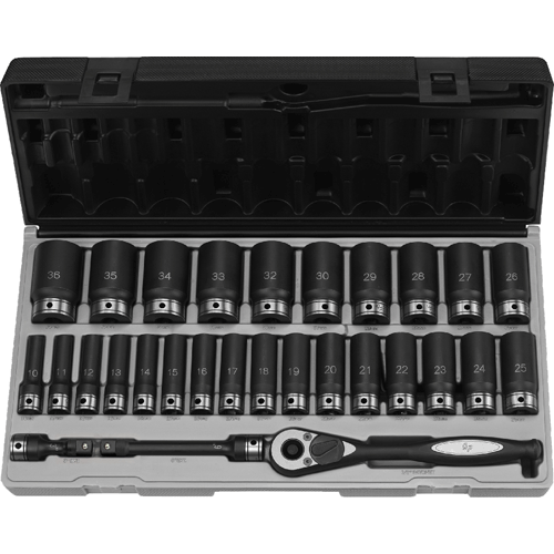 Picture of 29 Pc. 1/2" Dr. 12 Pt. Deep Length Duo-Socket Set