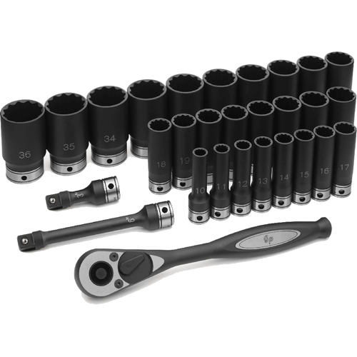Picture of 29 Pc. 1/2" Dr. 12 Pt. Deep Length Duo-Socket Set