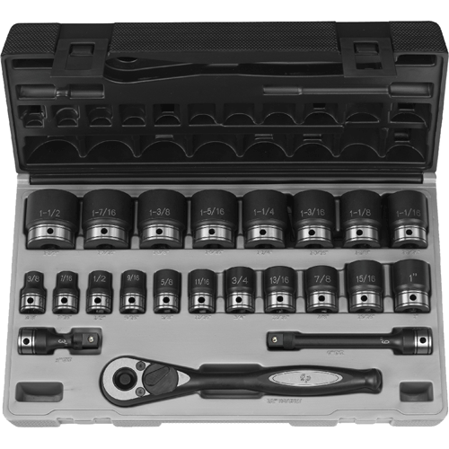 Picture of 22 Pc. 1/2" 6-Pt. Drive Standard Length Fractional Set
