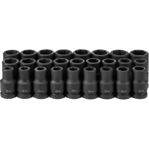Picture of 26 Pc. 1" Dr. Deep Length Metric Impact Set
