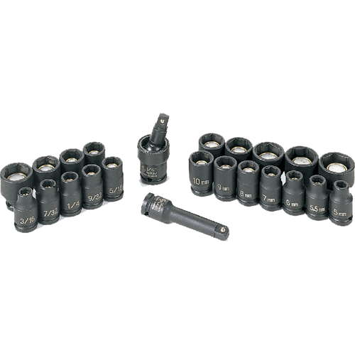 Picture of 23 Pc. 1/4" Standard Length Fractional & Metric Magnetic Set