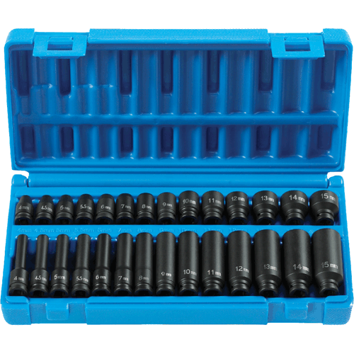Picture of 1/4" Surface Drive Standard & Deep Length Metric Master Set