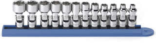 Picture of 12 Pc. 1/4" Drive 6 Pt. Flex Metric Socket Set