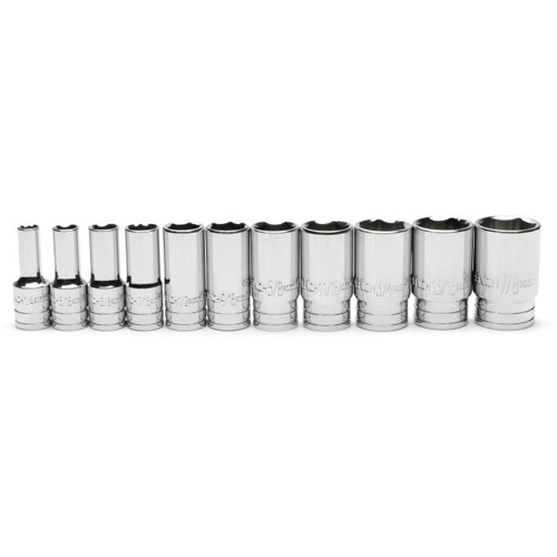 Picture of 11 Piece 3/8” Drive 6 Point Mid Length SAE Socket Set