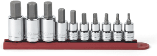 Picture of 10 Pc. 3/8" & 1/2" Dr. Hex Bit SAE Socket Set