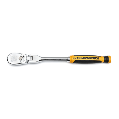 Picture of 1/4" Drive 90-Tooth Dual Material Flex Head Teardrop Ratchet 8"