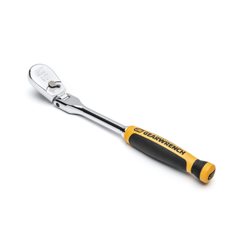 Picture of 1/4" Drive 90-Tooth Dual Material Flex Head Teardrop Ratchet 8"