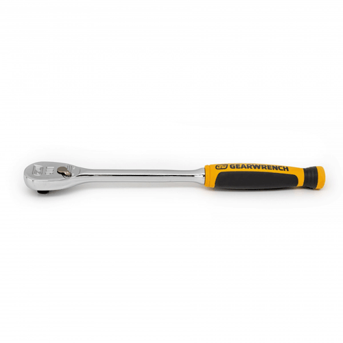 Picture of 1/4" Drive 90-Tooth Long Handle Dual Material Teardrop Ratchet 8"