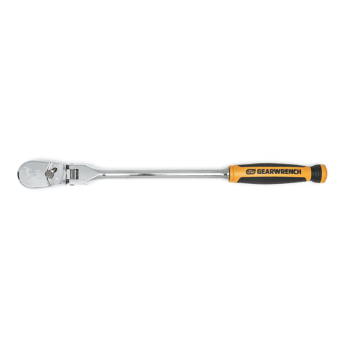 Picture of 3/8" Drive 90-Tooth Dual Material Flex Head Teardrop Ratchet 13"