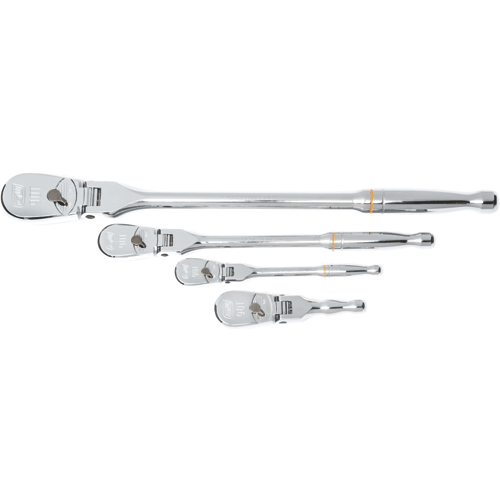 Picture of 4 Pc. 1/4", 3/8" and 1/2" 90 Tooth Flex Head Ratchet Set