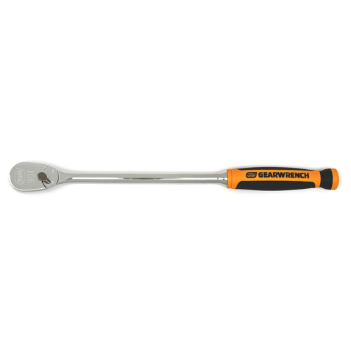 Picture of 3/8" Drive 90-Tooth Long Handle Dual Material Teardrop Ratchet 13"
