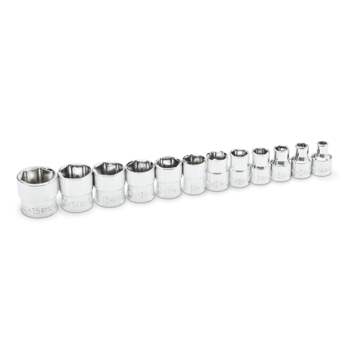 Picture of 12 Pc. 1/4" Drive 6 Point Stubby Socket Set Metric