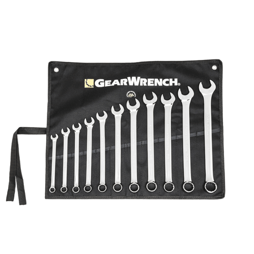 Picture of 11 Pc. 12 Pt. Long Pattern Combination SAE Wrench Set with Tool Roll