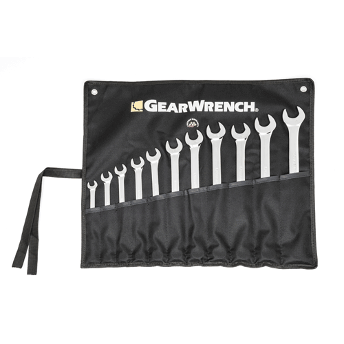 Picture of 11 Pc. 12 Pt. Long Pattern Combination SAE Wrench Set with Tool Roll