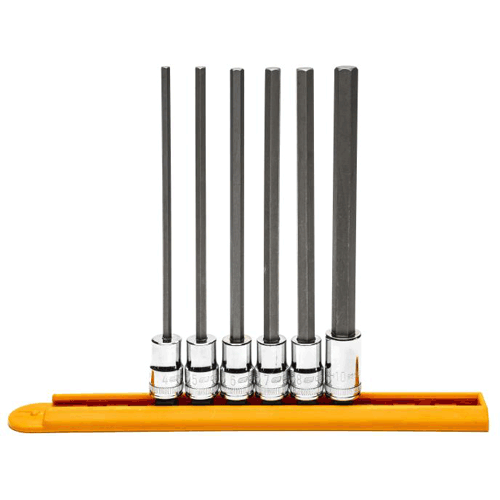 Picture of 6 Piece 3/8” Drive Long Length Hex Bit Metric Socket Set