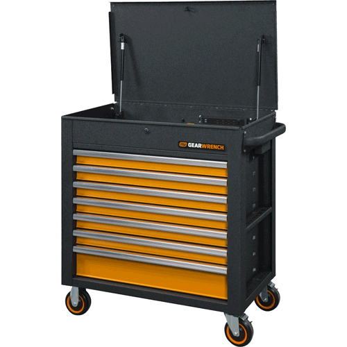 Picture of 35" 7 Drawer GSX Series Rolling Tool Cart with Tilt Top