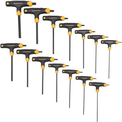 Picture of 14 Piece SAE/Metric T-Handle Hex Key Set