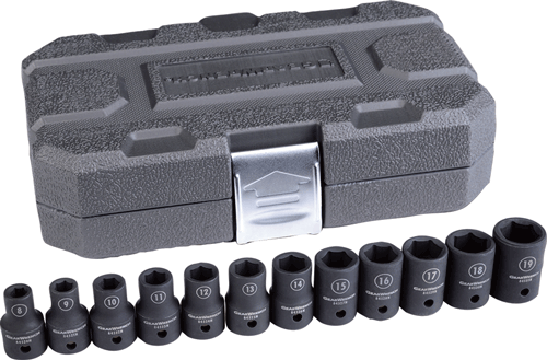 Picture of 12 Pc. Metric Standard Impact Socket Set, 1/2" Drive