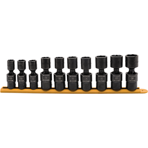 Picture of 10 Pc. 1/2" Dr. 6 Pt. Metric Pinless Universal Impact Socket Set