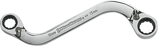 Picture of 10mm x 12mm Reversible "S-shaped" Double Box Ratcheting Wrench