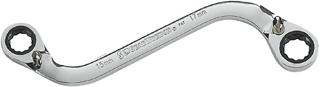 Picture of 15mm x 17mm Reversible "S-shaped" Double Box Ratcheting Wrench