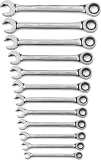 Picture of 12 Pc. Ratcheting Open End Wrench Set Metric