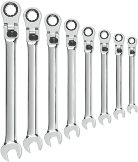 Picture of 8 Pc. SAE Extra Long Locking Flex
