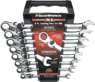 Picture of 8 Pc. SAE Extra Long Locking Flex