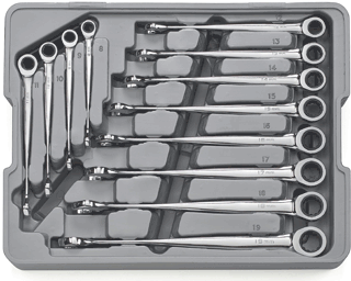 Picture of 12 Pc. Set - Metric X-Beam Combination Ratcheting Wrench