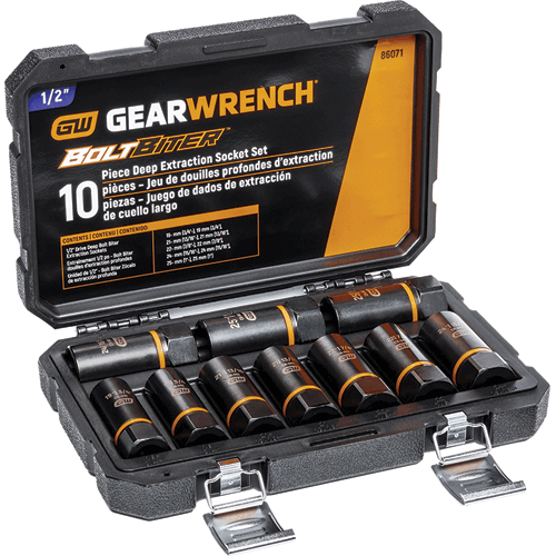 Picture of 10 Pc. 1/2" Drive Bolt Biter™ Deep Extraction Socket Set
