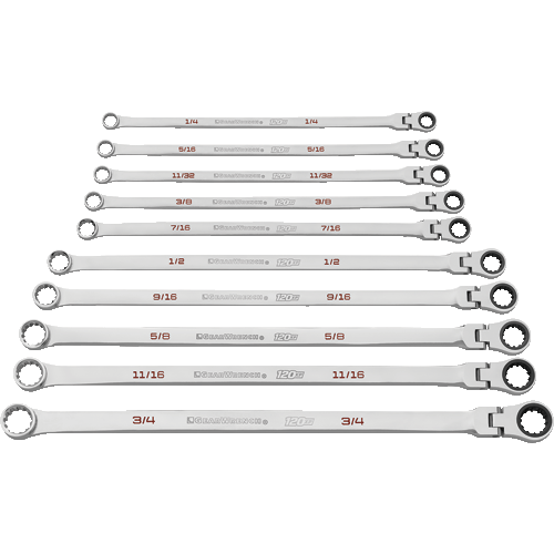 Picture of 120XP Universal Spline XL GearBox Flex Ratcheting Wrench Set - 10 Pc. SAE