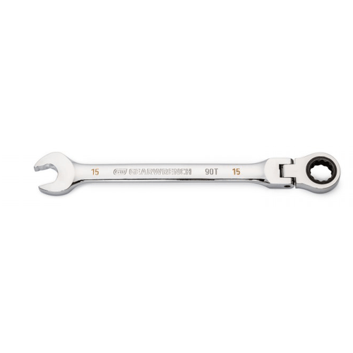 Picture of 15mm 90-Tooth 12 Point Flex Head Ratcheting Combination Wrench