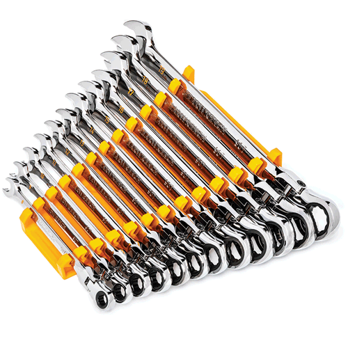 Picture of 12 Pc. 90-Tooth 12 Point Flex Head Ratcheting Combination Metric Wrench Set